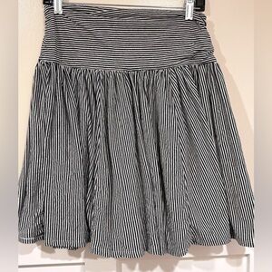 Striped Black and White Women's Skirt